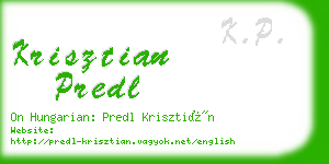 krisztian predl business card